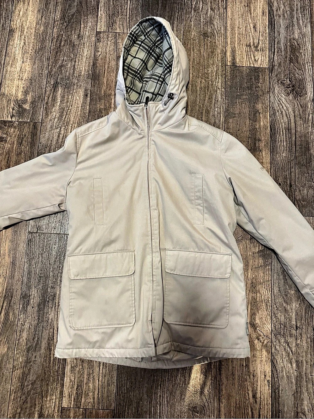 Pacific Trail Outdoor Wear Men's Plaid-Lined Hooded Jacket Size Large